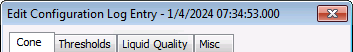 Edit Configuration Log Entry